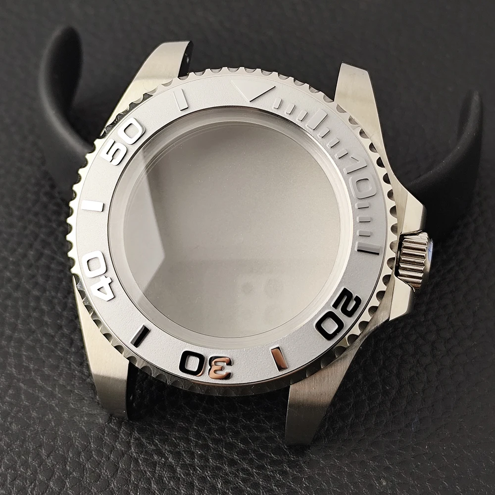 Watch Part For Man 43mm Watch Case Fits NH35 NH36 Movement Watch Accessories NH35 Case Sapphire Glass 21mm Watch Strap