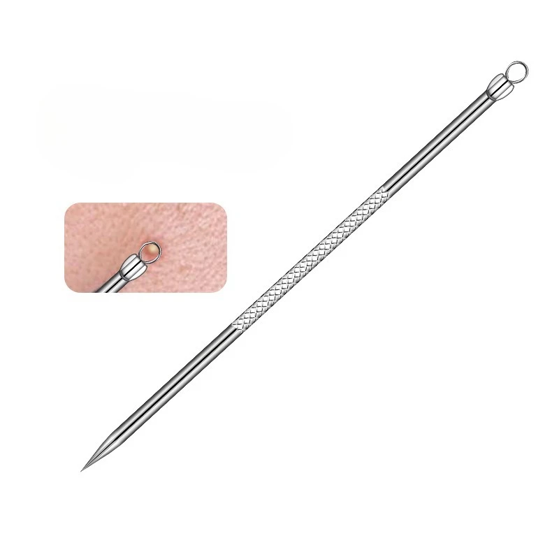 Gorący zestaw do usuwania zaskórników, komedonów i wyprysków z nierdzewnej stali, narzędzia do pielęgnacji skóry twarzy, czyszczenia porów, igły do usuwania.