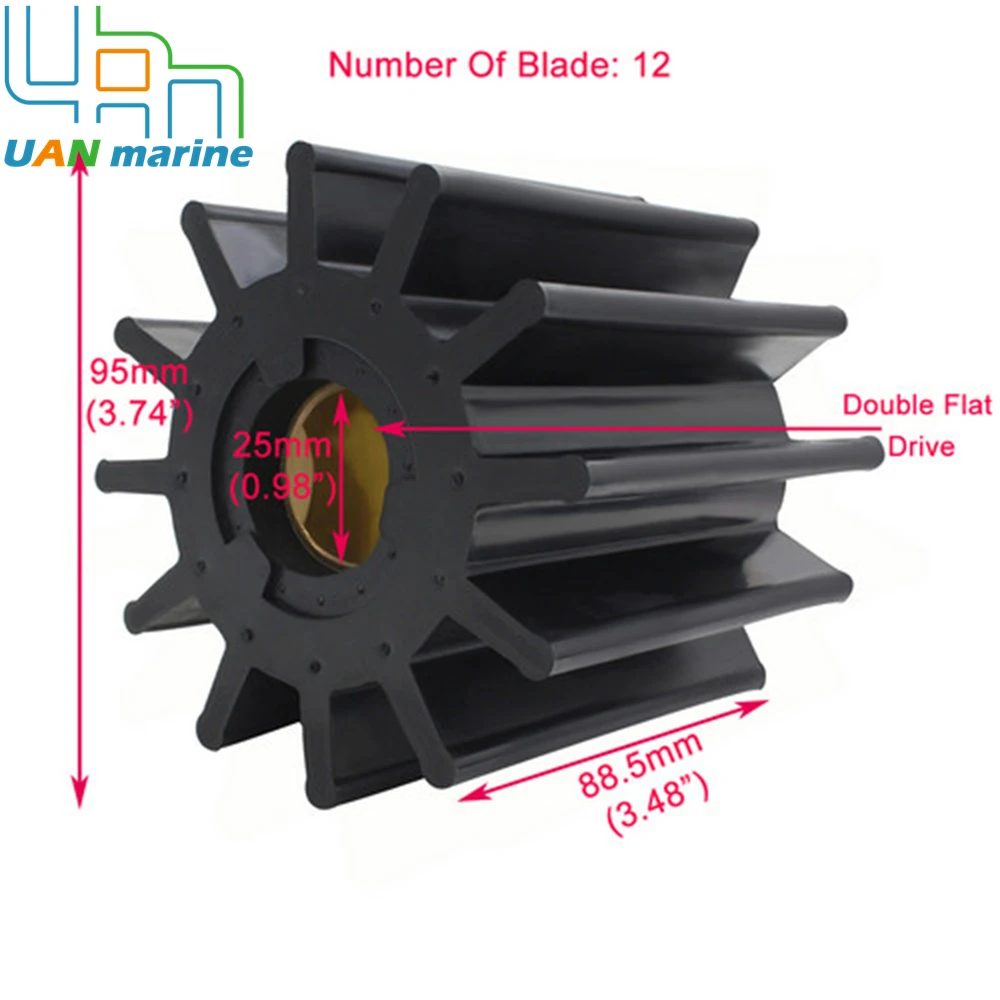17370-0001 Marine Flexible Water Pump Impeller For Jabsco17370-0001 17370-0001-P JMP 8300-01 CEF 500152