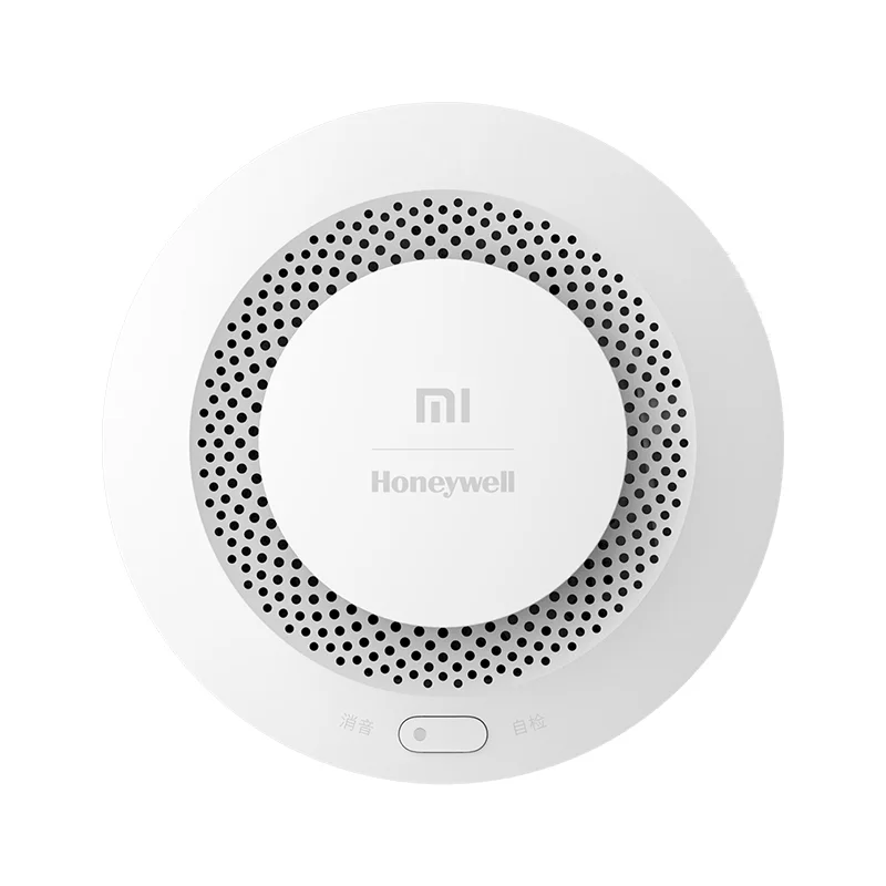 Xiaomi mijia-sensor de incêndio madeira, detector de incêndio, sensor sonoro, visual de fumaça, controle remoto pelo app mi home