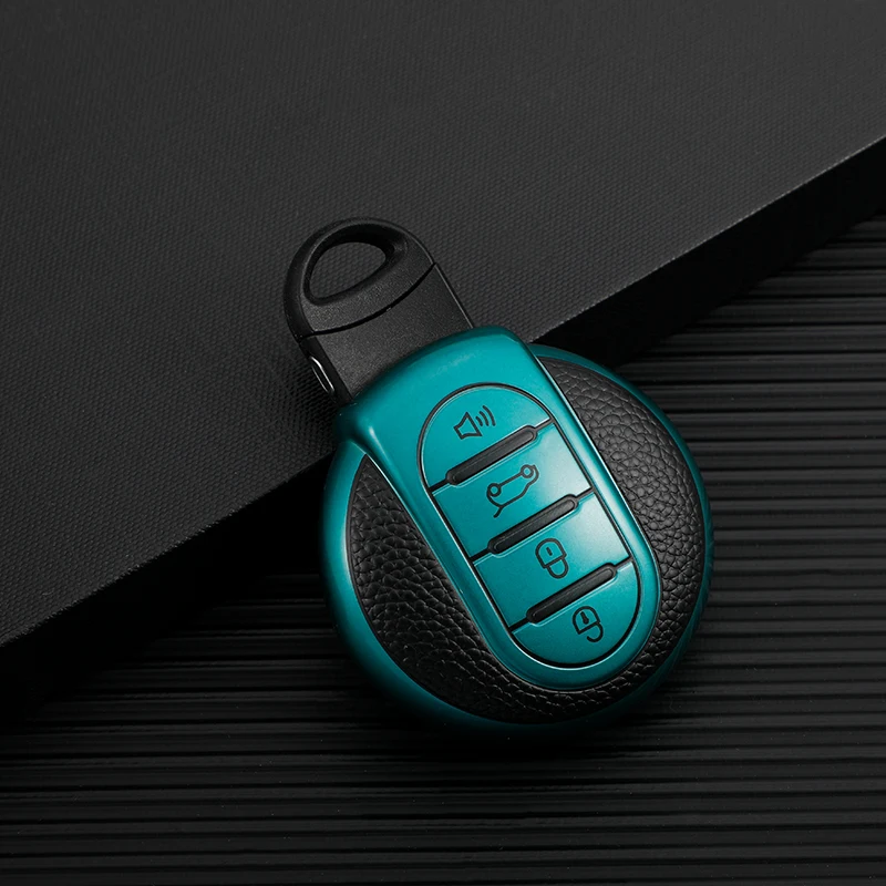 Leather TPU Car Key Case Cover For BMW Mini Cooper F55 F56 F57 F54 F60 JCW Clubman Countryman Keyless Shell Auto Accessories