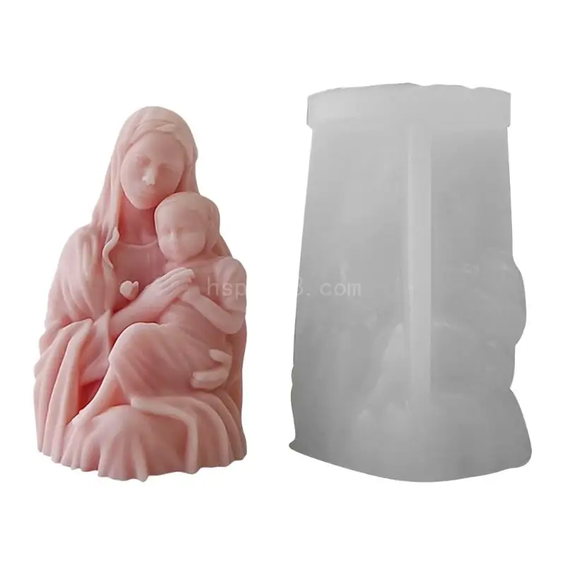 

3D Virgin Silicone Mold Statue Resin Molds DIY Making Gypsum Mold for Religious Enthusiasts