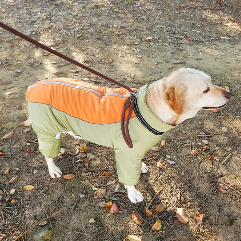 Ropa de invierno para perros grandes, abrigo grueso de lana, monos impermeables para Bulldogs, Labrador