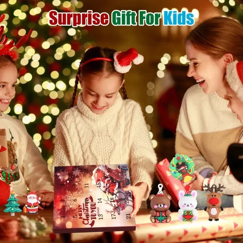 2025 Stitch Advent Calendar Box Lilo Stitch Blind Box 24 Day Model Anime Figure Countdown Calendar Ornament Christmas Gifts