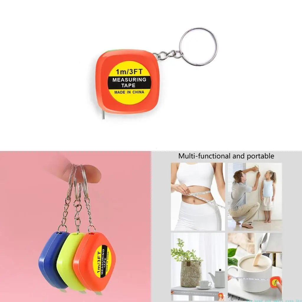 581C Pocket Size 1 Meter Tape Measure Automatic Recoils Portable Design Double Scale