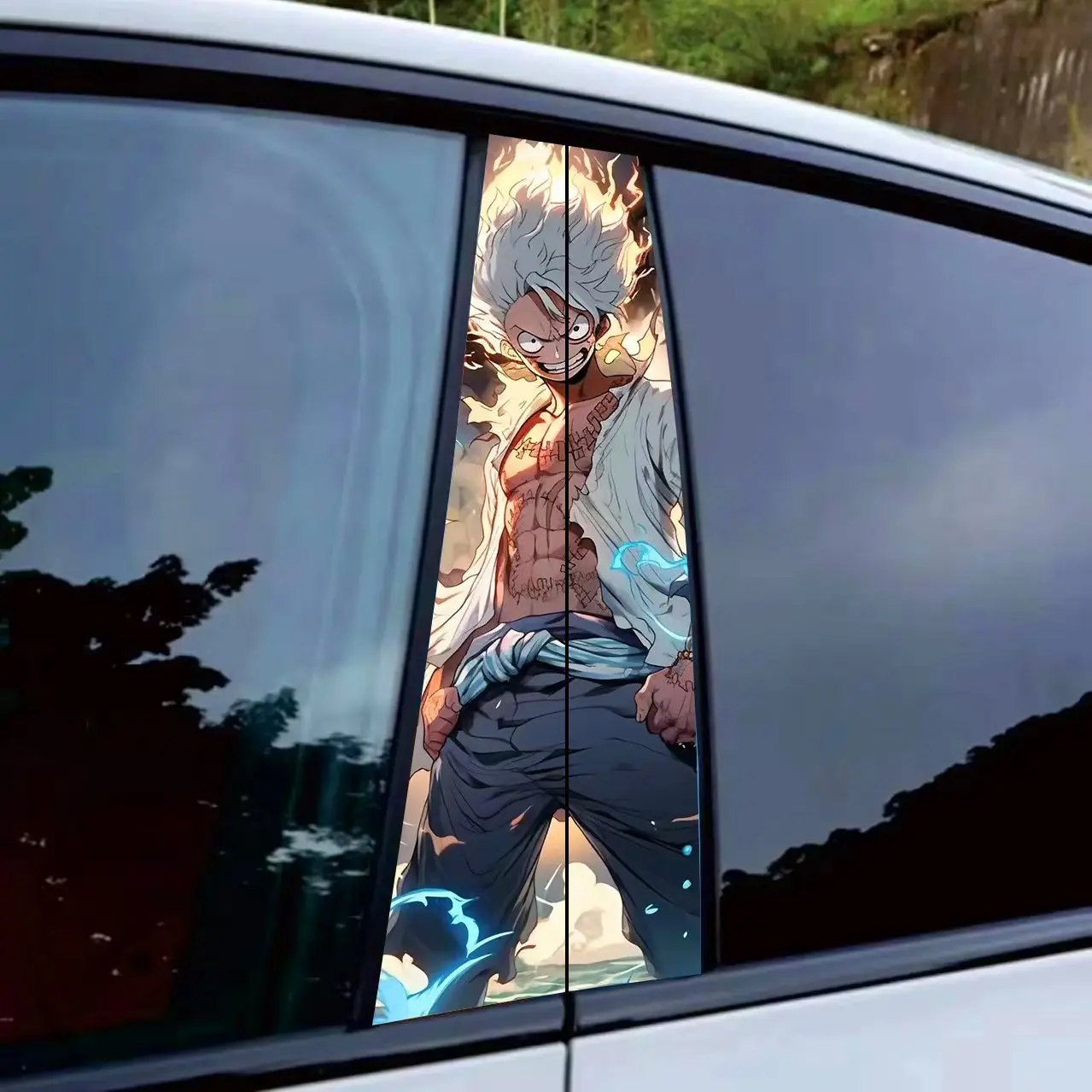 Car sticker B-pillar car sticker decoration One Piece anime personalized pattern modification customization