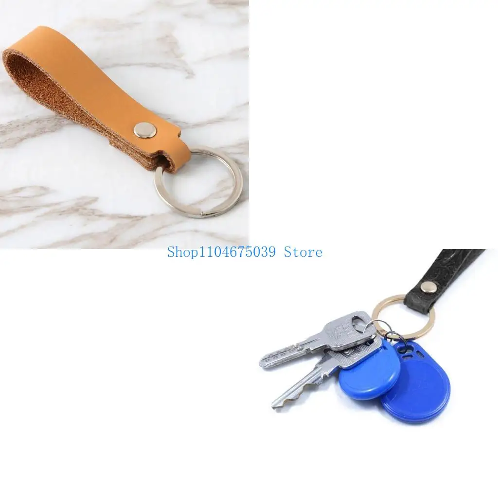 5ASD المصنوعة يدويًا الشبل المفتاح شرائح جلدية حقيقية لخاتم رئيسي لسيارة حامل المفاتيح للهدايا الحلقة الرئيسية للزميل الاب #1