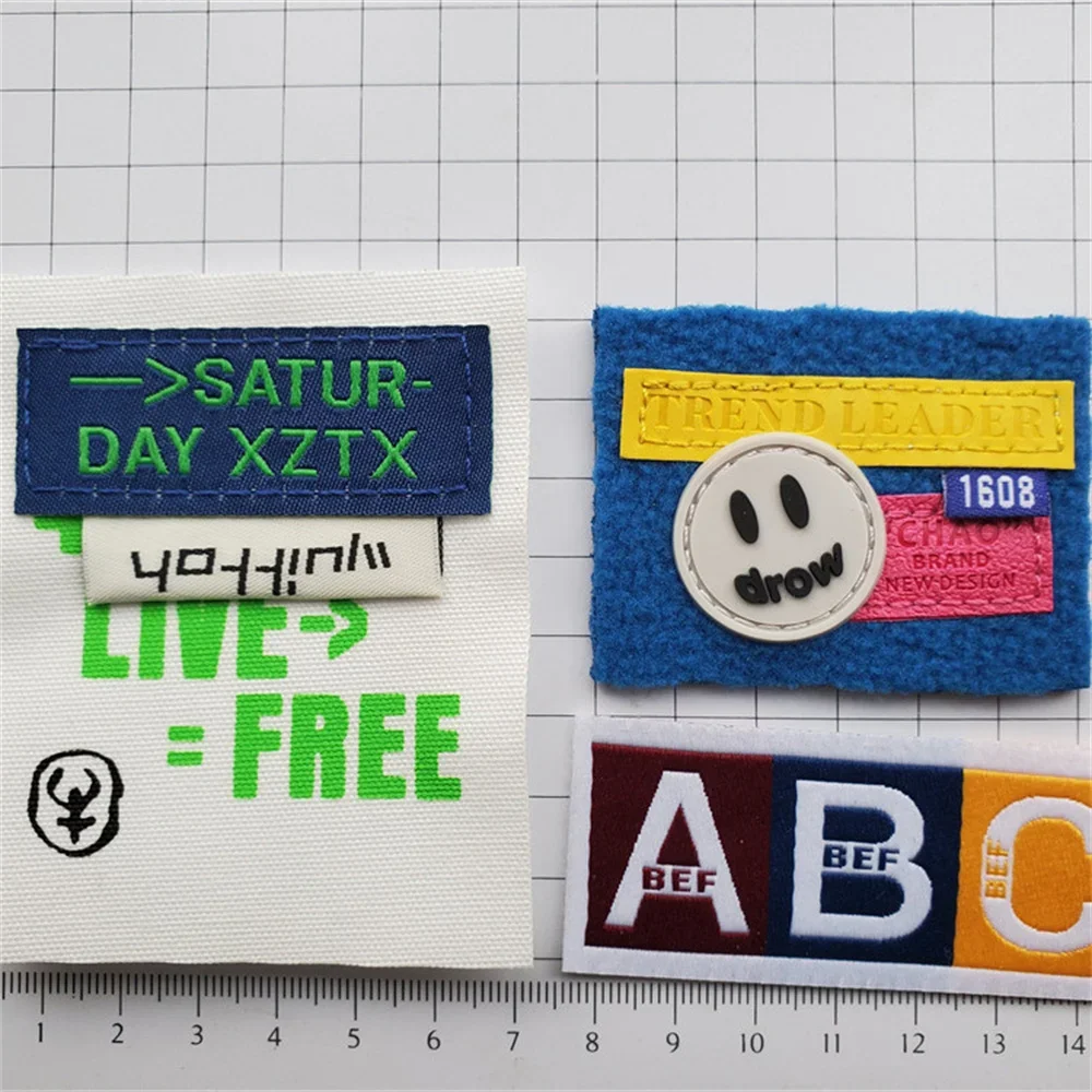 Mixed 20pcs smiling face Soft fabric knitting Cloth Patch handmade Sew on Embroidery Patches Applique Clothing DIY Garment Decor