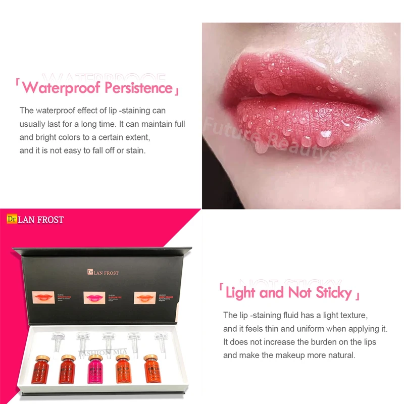 8ml Semi-Permanent BB Lips Glow Ampoule Serum Starter kit Long-lasting Moisturizing Lip Gloss BB Cream Pigment Care Treatment