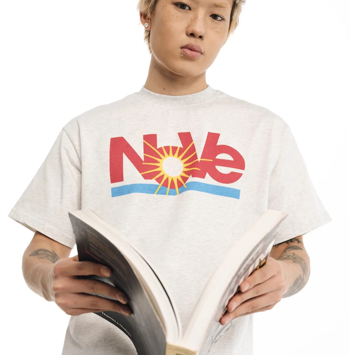 NOVACAM Summer New Cleanfit American Street Vintage Letter China-Chic Loose Short Sleeve