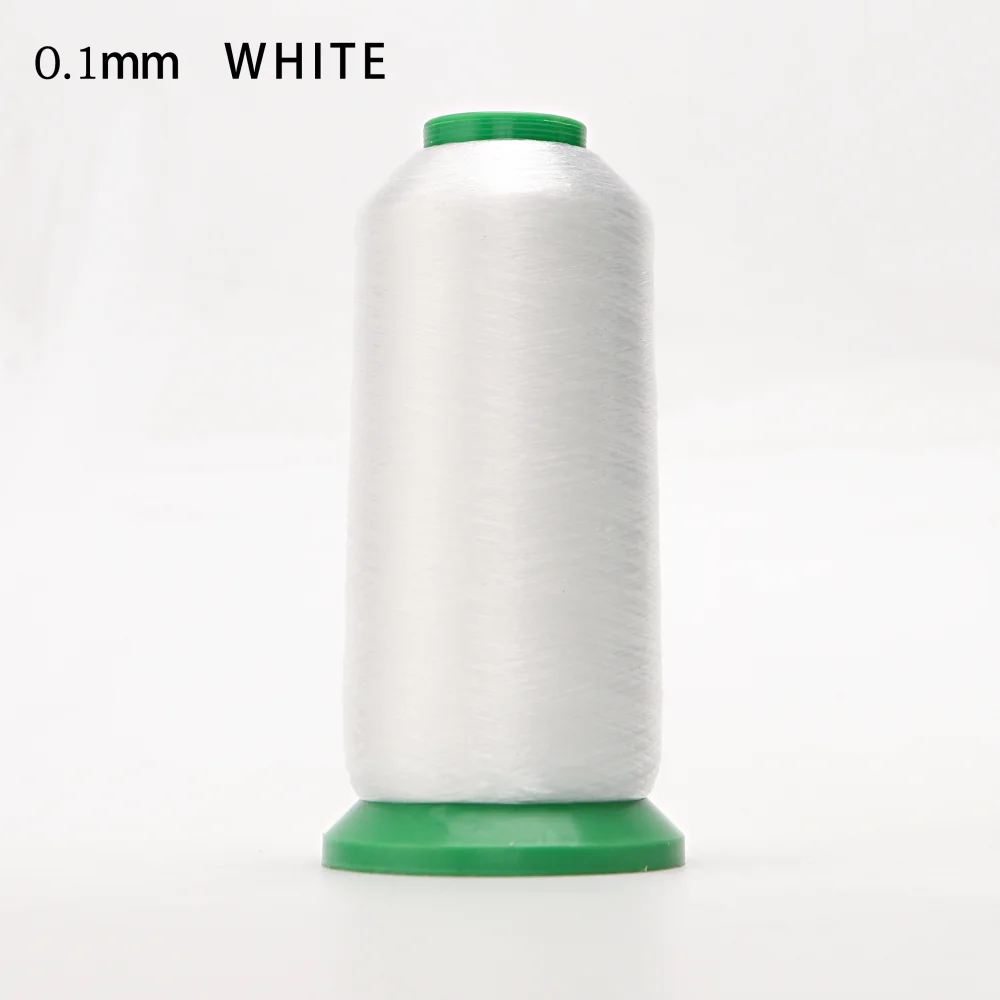 Amo Crystal Clear Nylon Invisible Thread  0.10mm 9600M For Blind Stitching Lightweight Fabrics Transparent White and Black Color