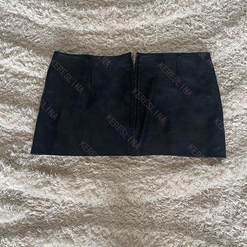 Y2K Millennium Retro Street Trend Willow Nail Decoration Slim Mini Half Skirt Summer Punk Dark Sweet Cool Style Mini Half Skirt