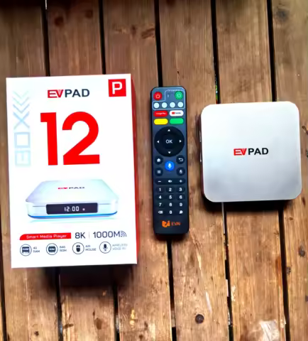 Genuine]2026 New Arrival Evpad 12Pro Singapore android 12 8k tv box 4GB64GB 1000M ethernet hot sell in USA UK Korea Japan CA EU