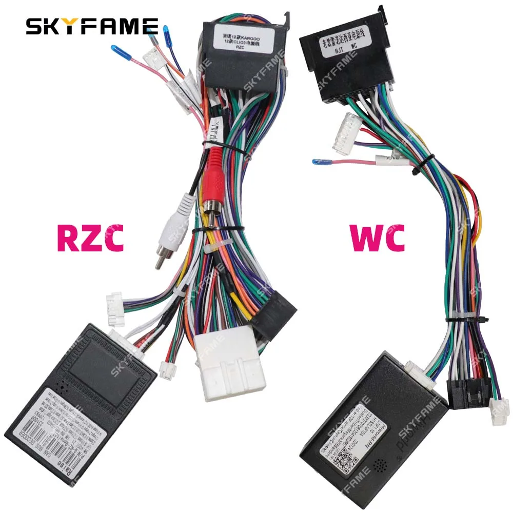 SKYFAME 16Pin Car Wiring Harness Adapter Canbus Box G-RZ-Renalt61 LNF1.10 Decoder Android Power Cable For Renault Kangoo