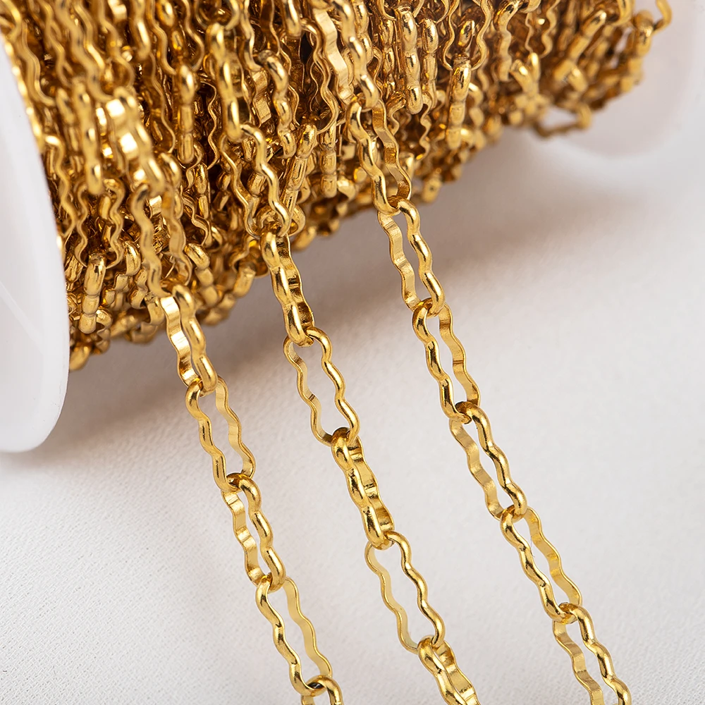 

1M Stainless Steel Paperclip Chain Bulk For Jewelry Making DIY Necklace Bracelet Anklet Handmade Accessories Shiny Link Chain