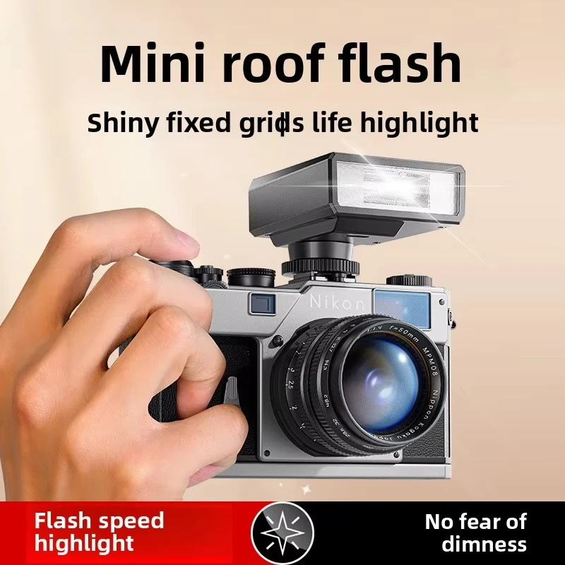 

Mini Camera Top Flash External Hot Shoe Fill Light for Sony Canon SLR Nikon Fuji Panasonic - Photography Lighting Accessory