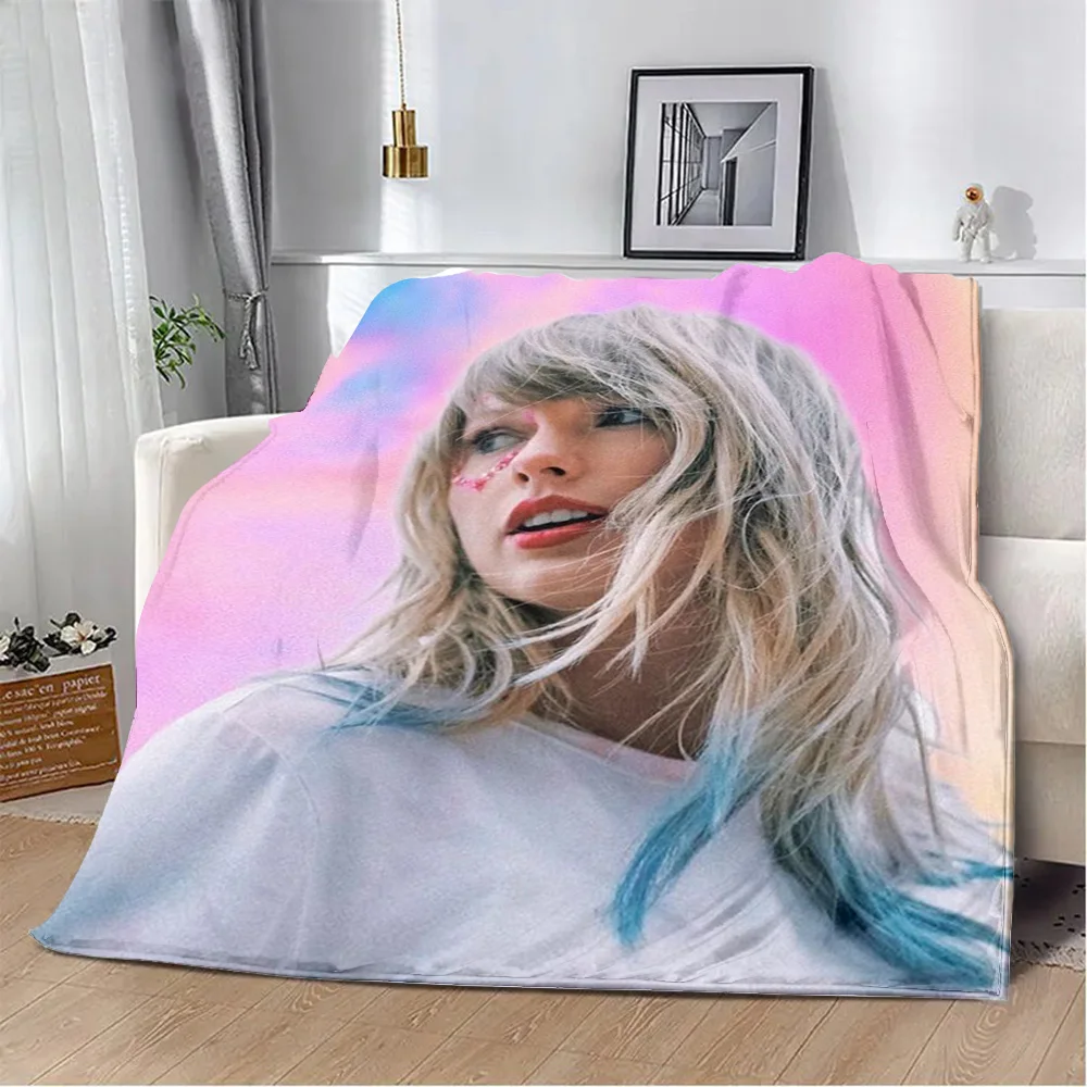 Cartoon Printed Blanket T-Taylors Picnic Blankets Warm Blanket Soft and Comfortable Blanket Home S-Swifts Travel Birthday Gift