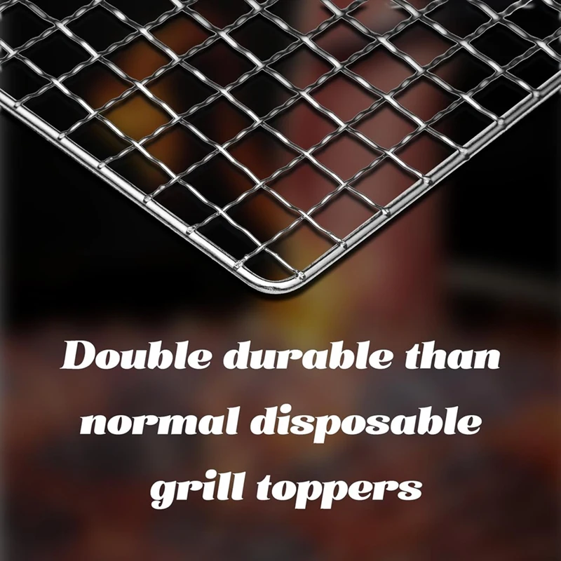 Topper Grill descartável, substituição da cremalheira do cozimento, acessórios do BBQ para grelhadores do fumador ao ar livre, 11.8x15.7 ", 10Pcs