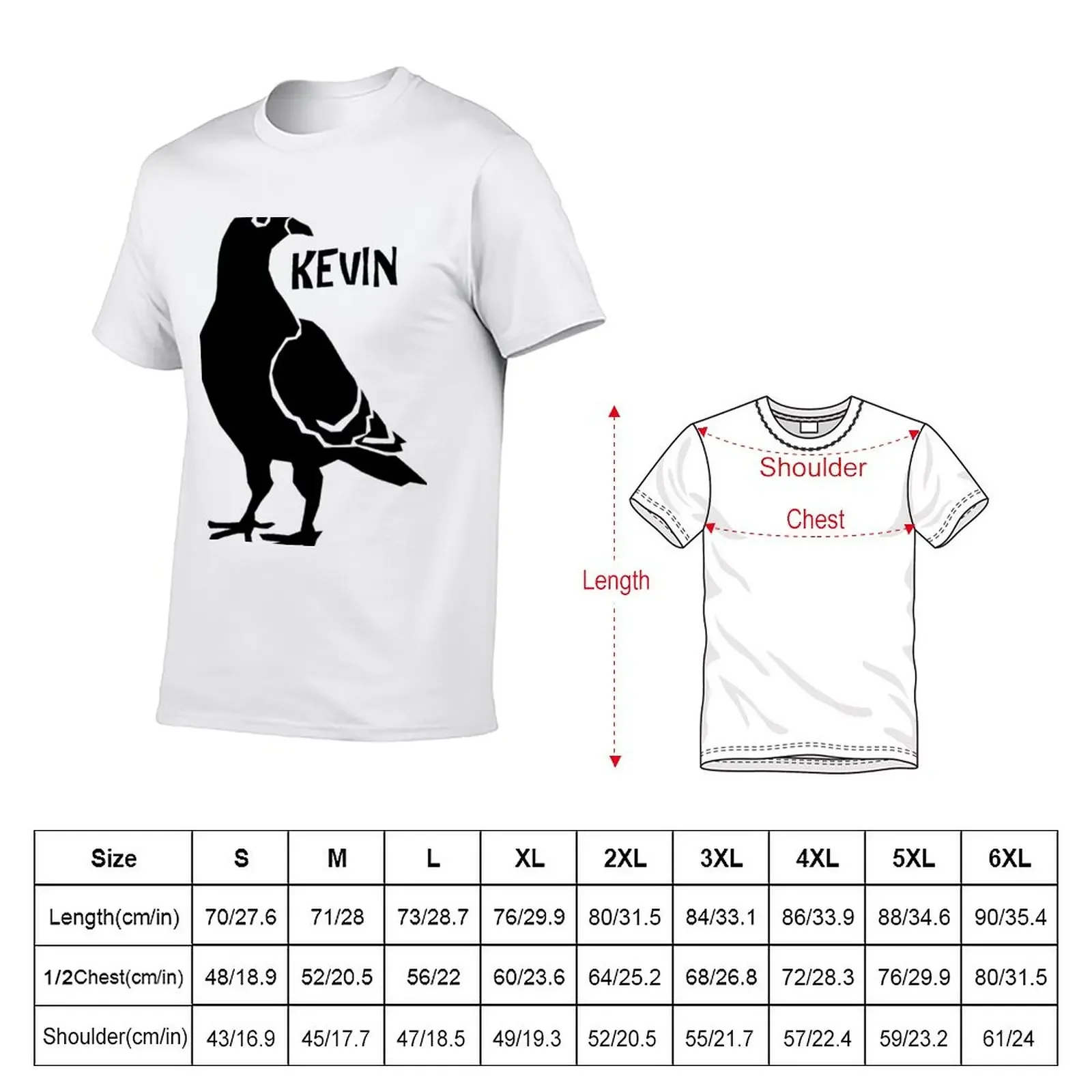 Kevin the Pigeon T-Shirt summer clothes boys animal print oversized t shirts for men image 2