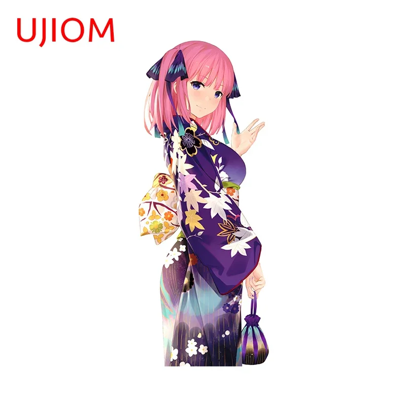 UJIOM 13cm × 5.2cm Nakano Nino Wall Sticker Beautiful Kimono Girl Decals Personal Waterproof Room Decoration
