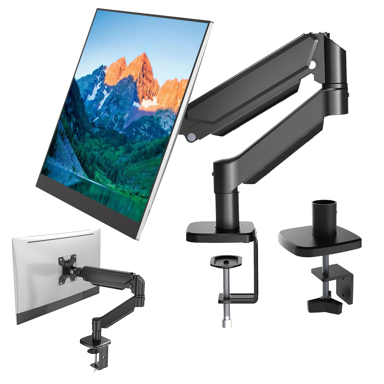 Pneumatic spring Computer monitor bracket Screen cantilever Desktop support Lift frame