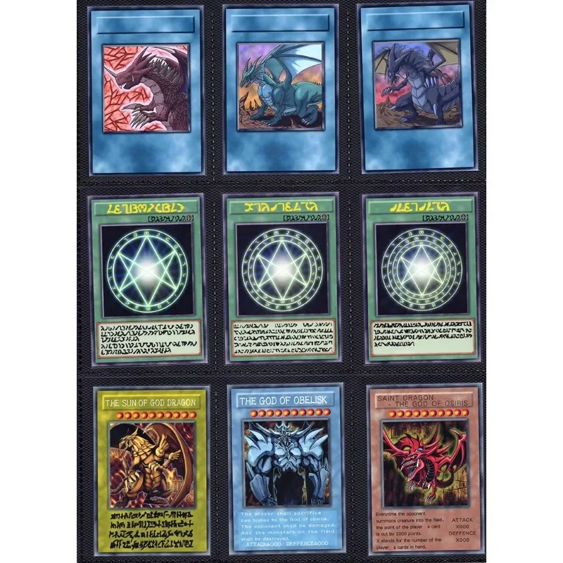 3pcs/set YuGiOh Angel Text The Seal of Orichalcos Self Made Refraction Flash Card Anime Classics Game Collection Cards Toy Gift