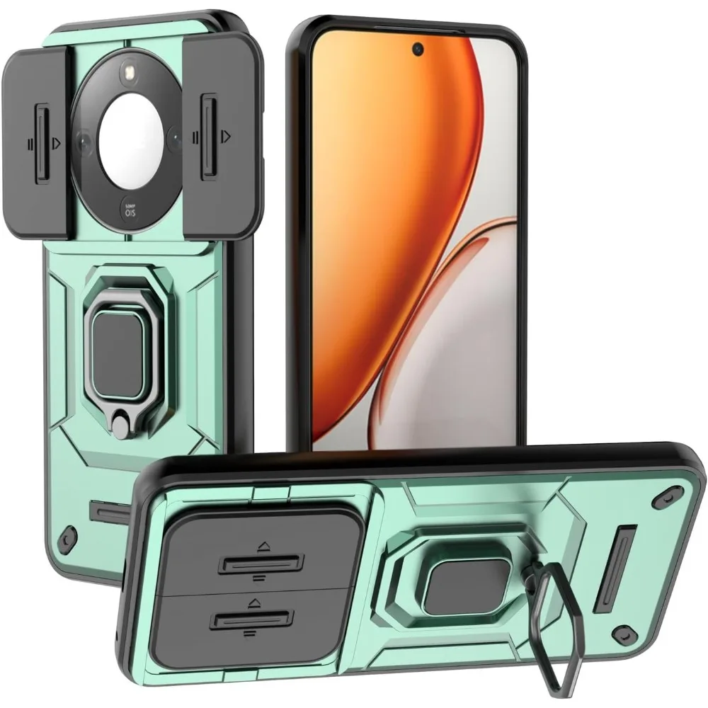 

Case for Honor Magic8 Lite 6.79 inch, 2-in-1 Hybrid Shockproof Protective Cover Slide Camera Privacy Shield