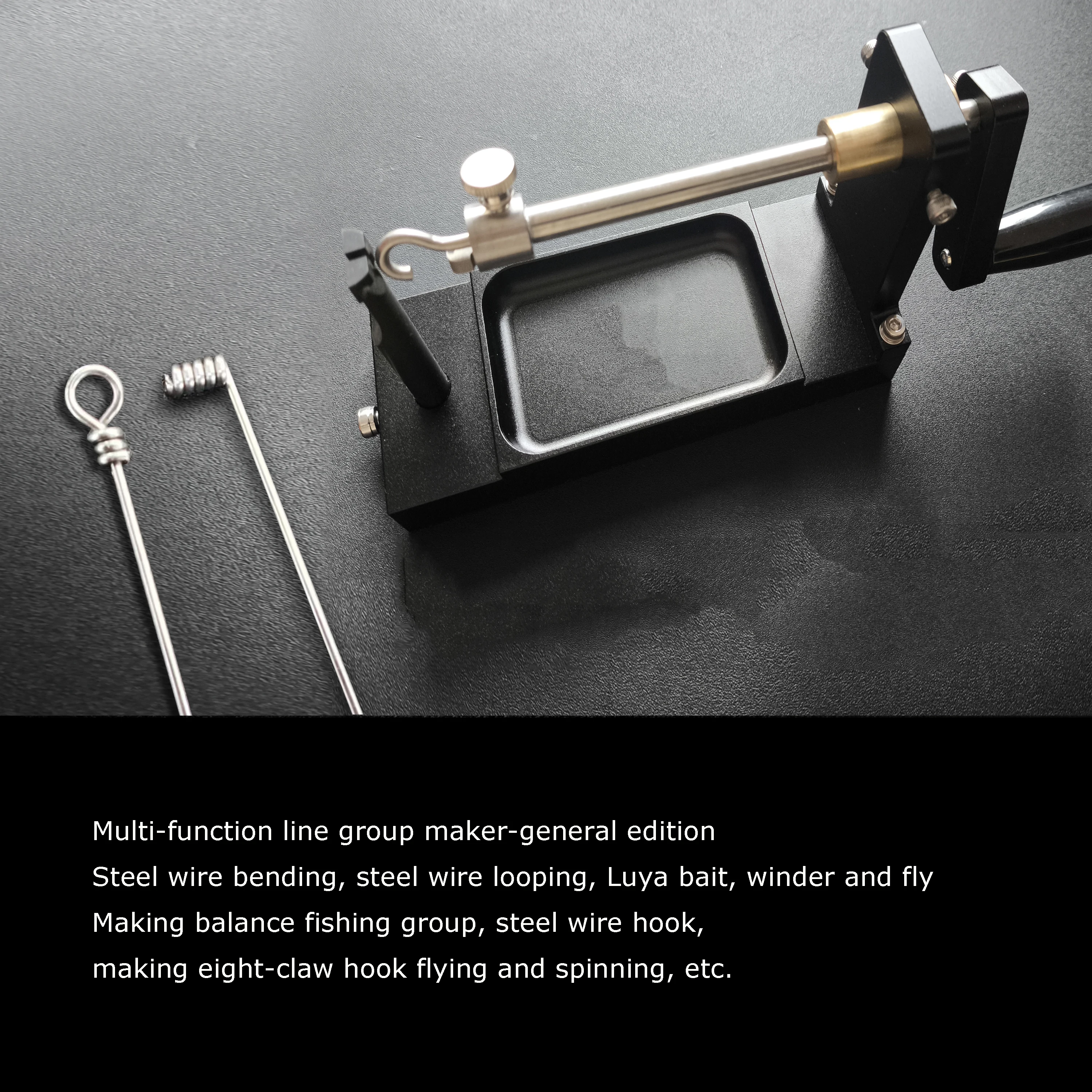 Professional Multi-function Fishing Tool: Wire Bender, Fly Tying Station, Loop Maker, Reel Winder with Drag System