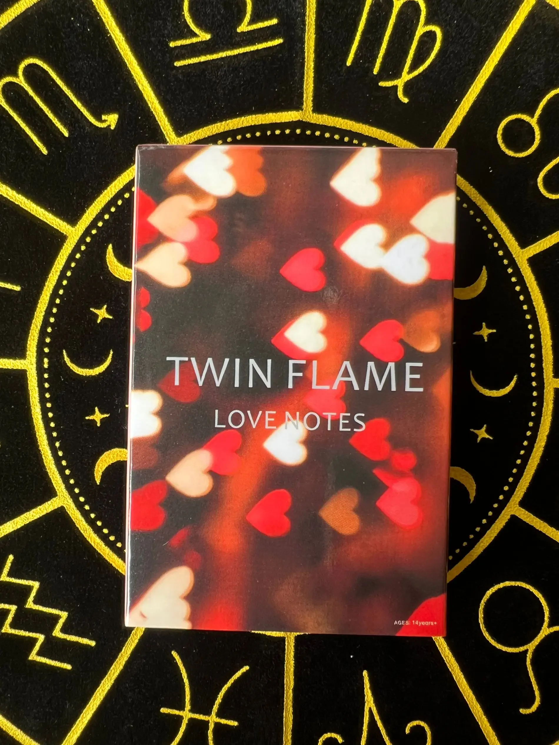 Twin Flame Love Notes oracle cards A 45 Tarot deck Messages for Love Readings, Soulmate for women girls beautiful pink color