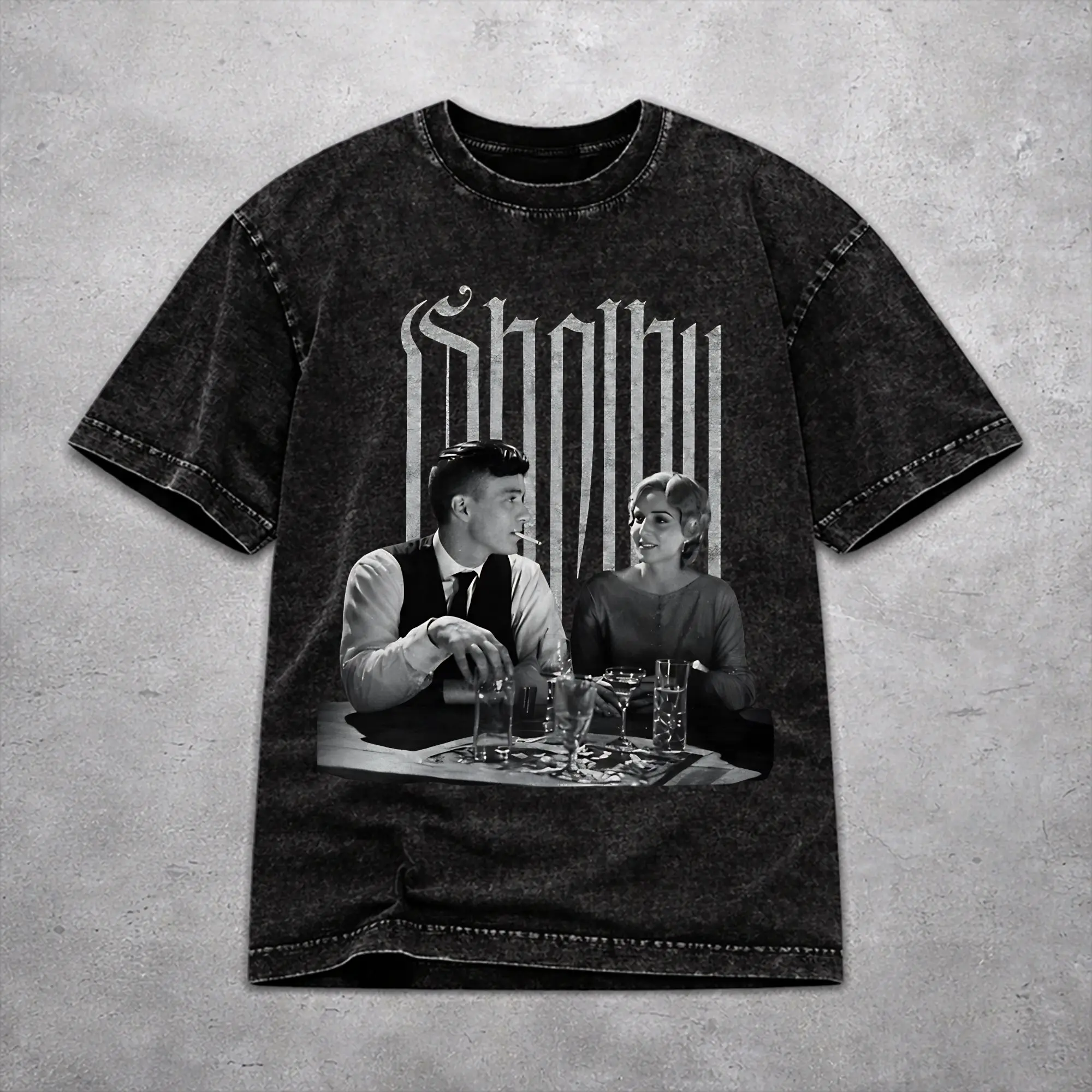 Men Women Tommy Shelby Peakys Blinders Shirt Graphic Printed Washed Cotton  Harajuku T-Shirts