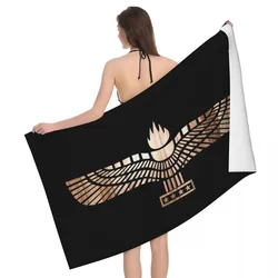 Custom Syriac Suryoyo Wood Beach Towel Quick Dry Assyria Aramean Flag Super Soft Microfiber Bath Sauna Towels