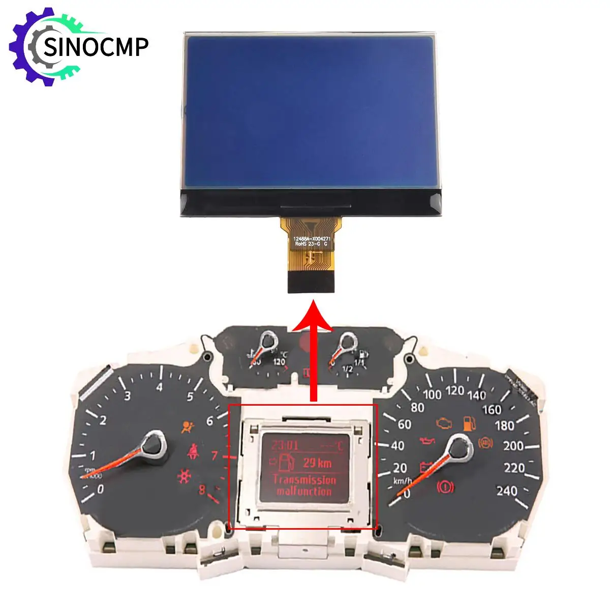 لوحة القيادة شاشة الكريستال السائل شاشة لفورد فوكس C-Max غالاكسي كوغا أداة العنقودية بكسل مفقود إصلاح اكسسوارات السيارات 1 قطعة #1