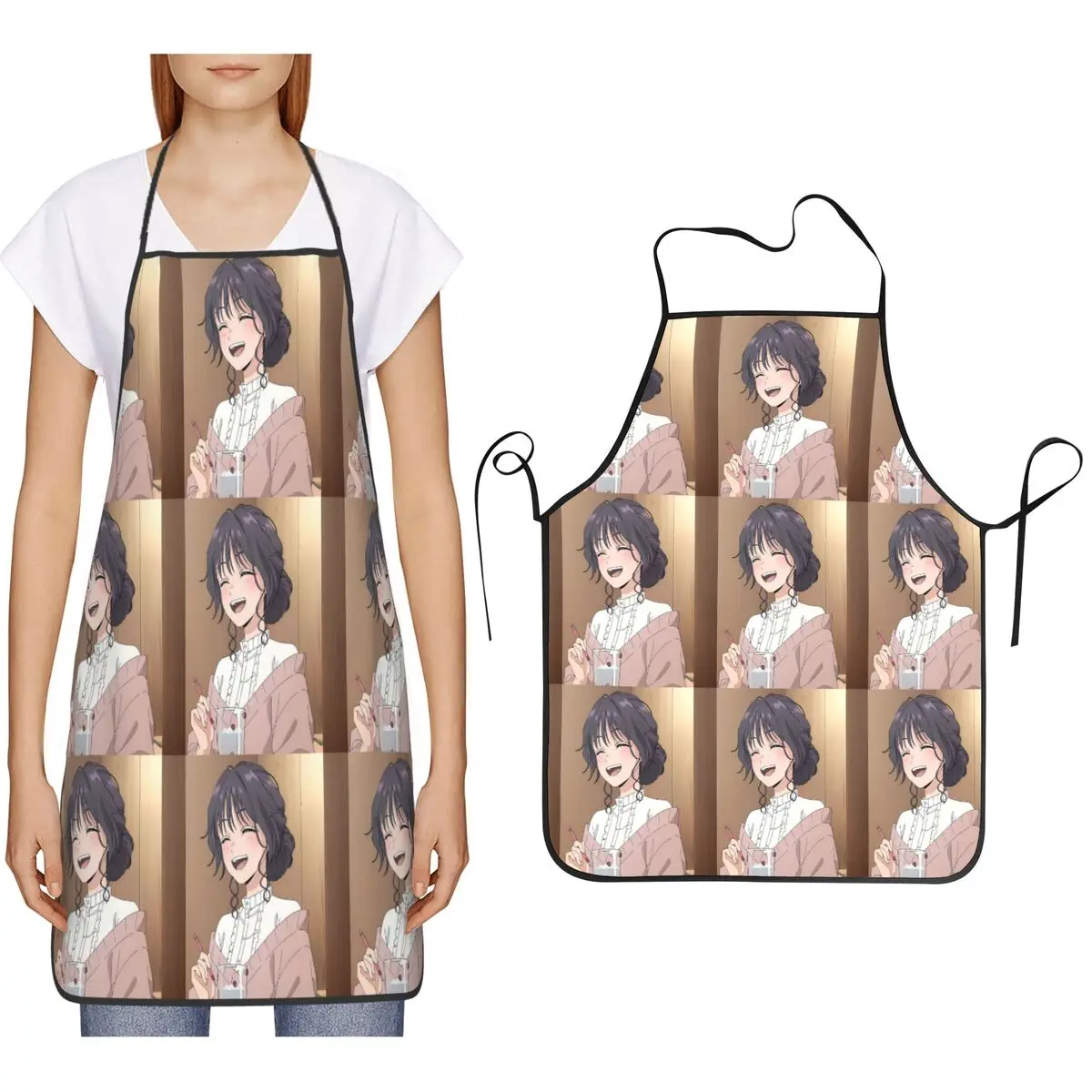 The Fragrant Flower Blooms With Dignity Anime Aprons Chef Cooking Cuisine Tablier Bib Kitchen Cleaning Pinafore for Women Men