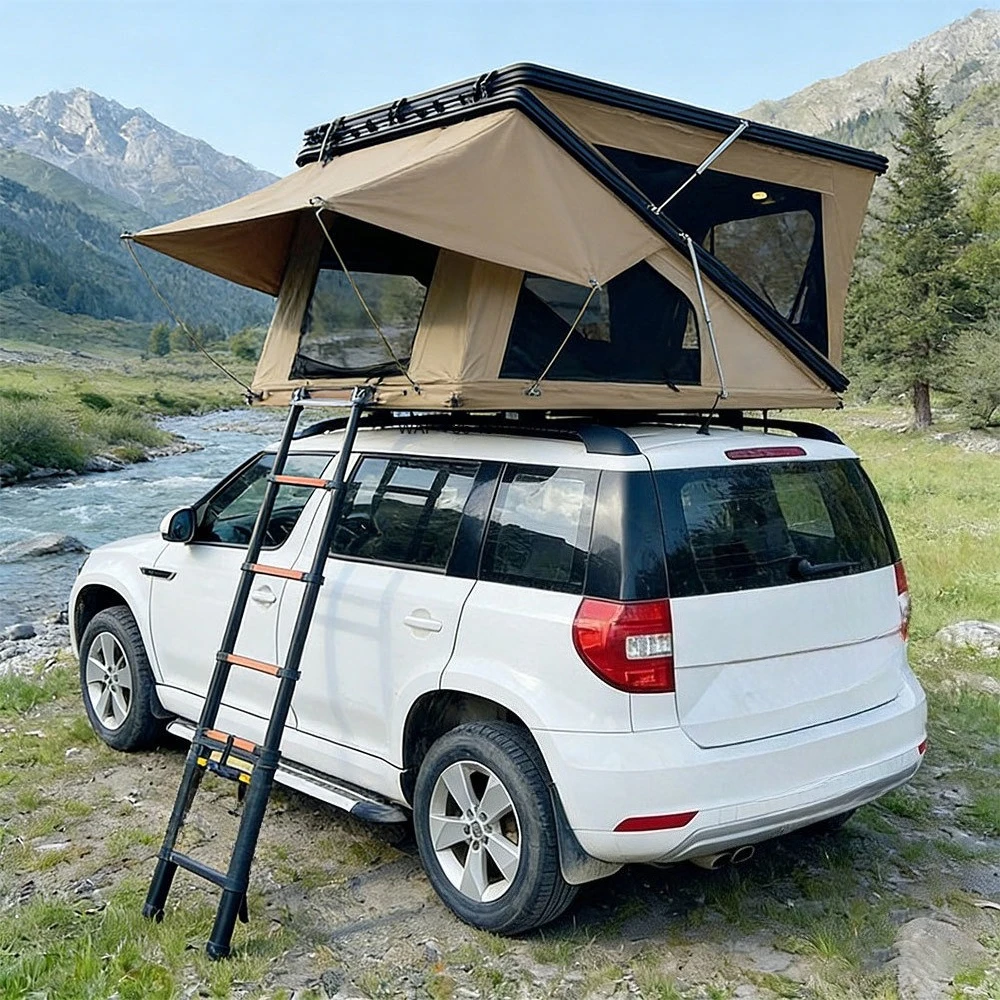 

Палатка на крышу автомобиля 2026 Z Fold для кемпинга, двойная, водонепроницаемая, с гидравлическим приводом, автоматическое быстрое открытие, из ткани Оксфорд, для всех сезонов