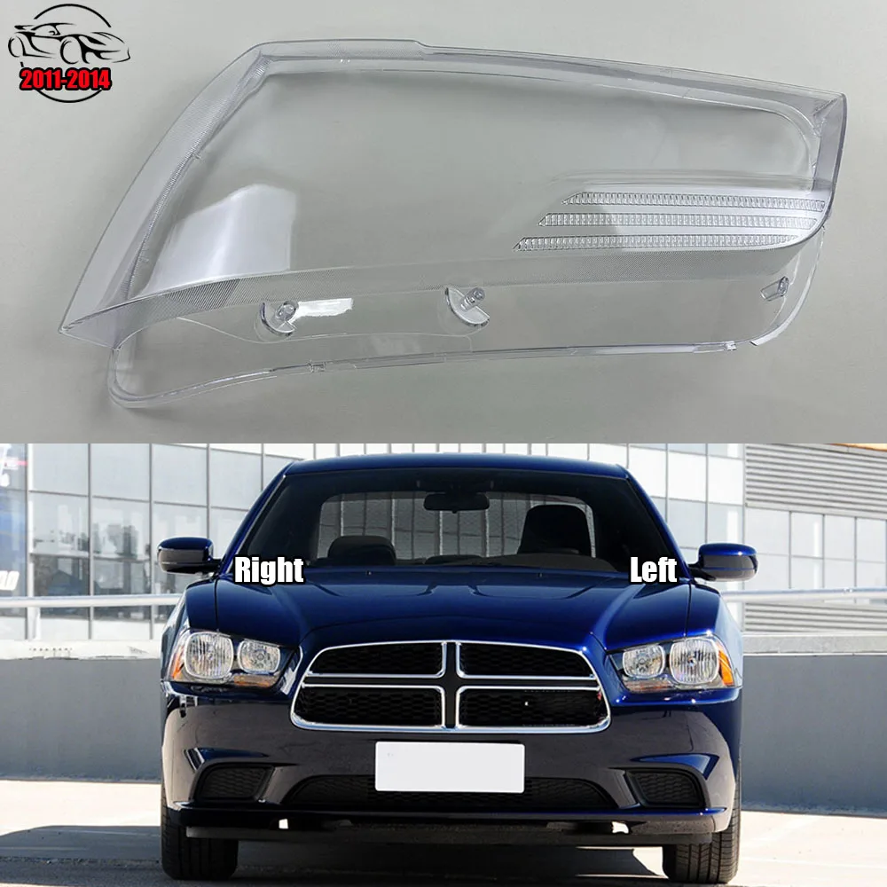 

For Dodge Charger 2011-2014 Headlight Cover Headlamp Shell Mask Transparent Lampshdade Lens Plexiglass Auto Replacement Parts