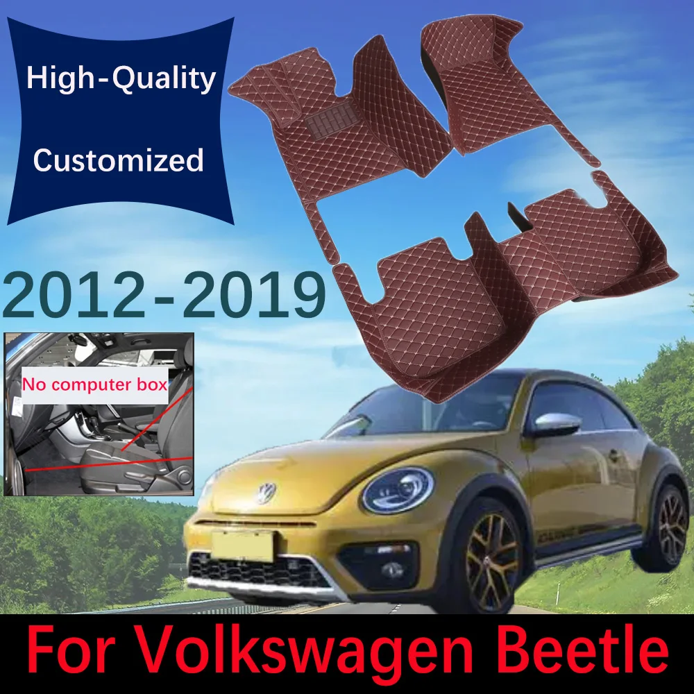 

Custom Leather Car Floor Mats For VW Volkswagen Beetle 2012 2013 2014 2015 2016 2017 2018 2019 Automobile Carpet Rugs Foot Pads