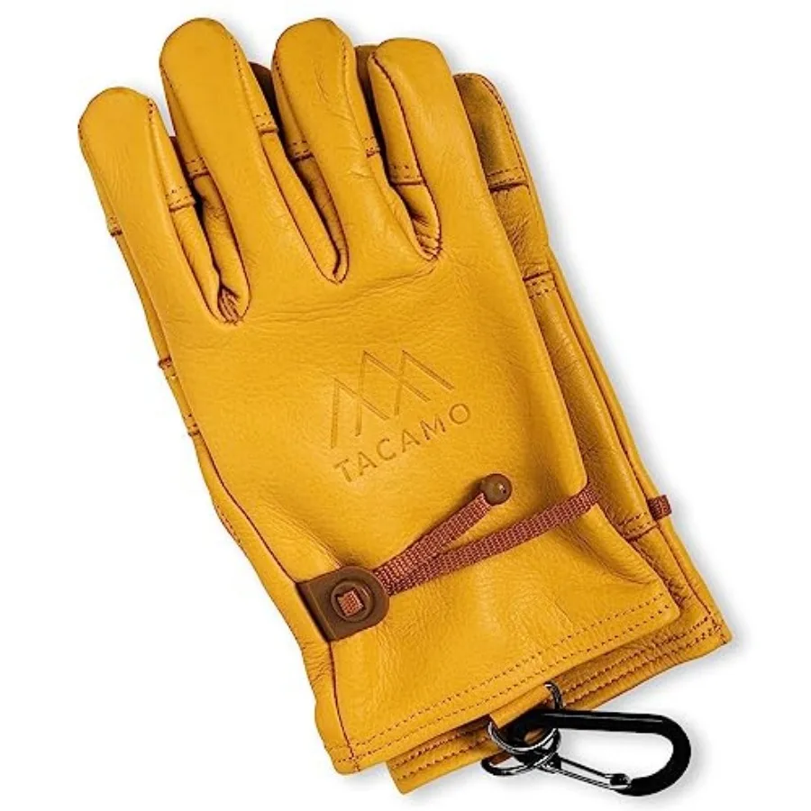 

Heavy Duty Leather Work Gloves for Men and Women - Yellow 100% Cowhide Leather Gardening Gloves