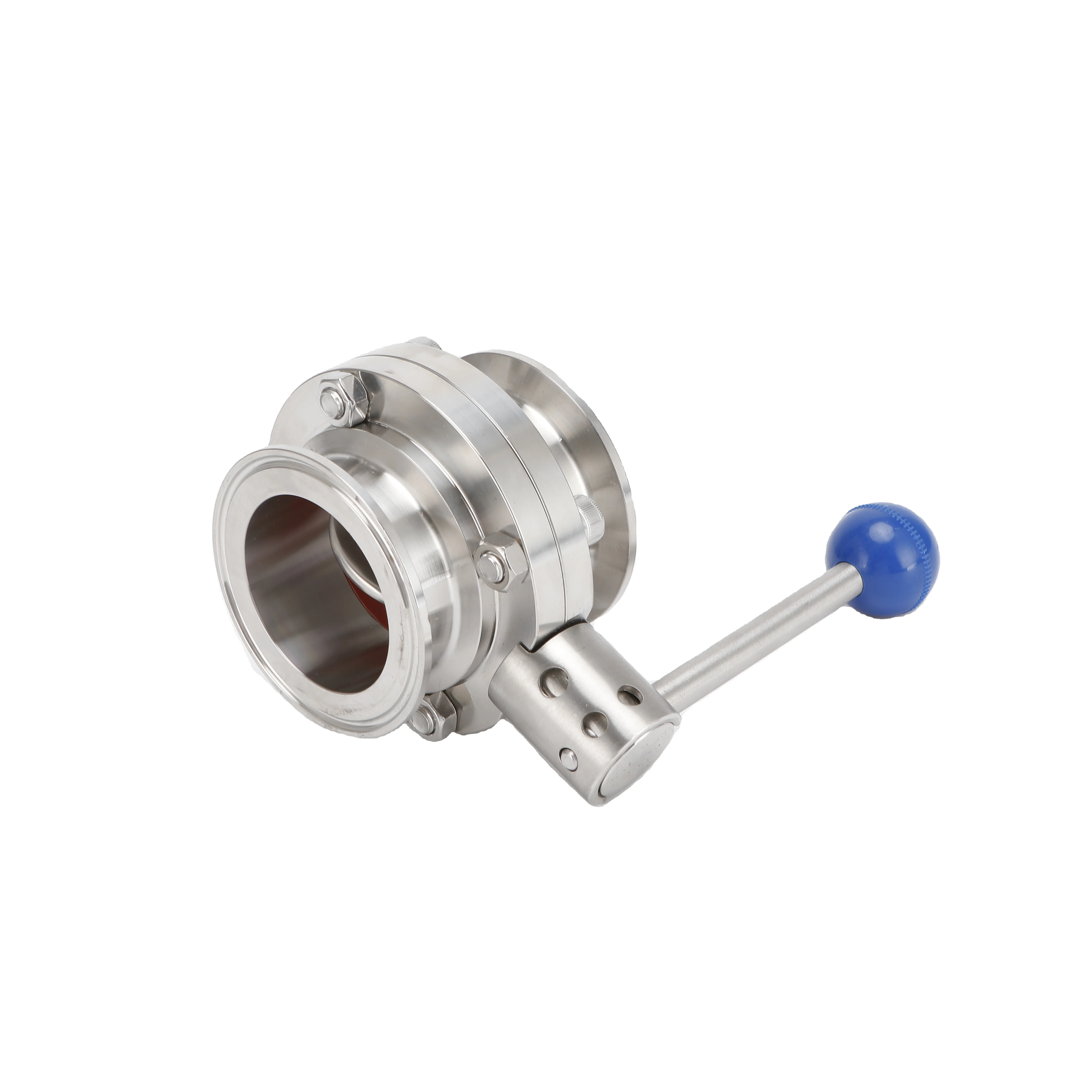 

Factory direct sales stainless steel SUS304 manual clip sanitary food grade manual with handle 2Iin butterfly valve