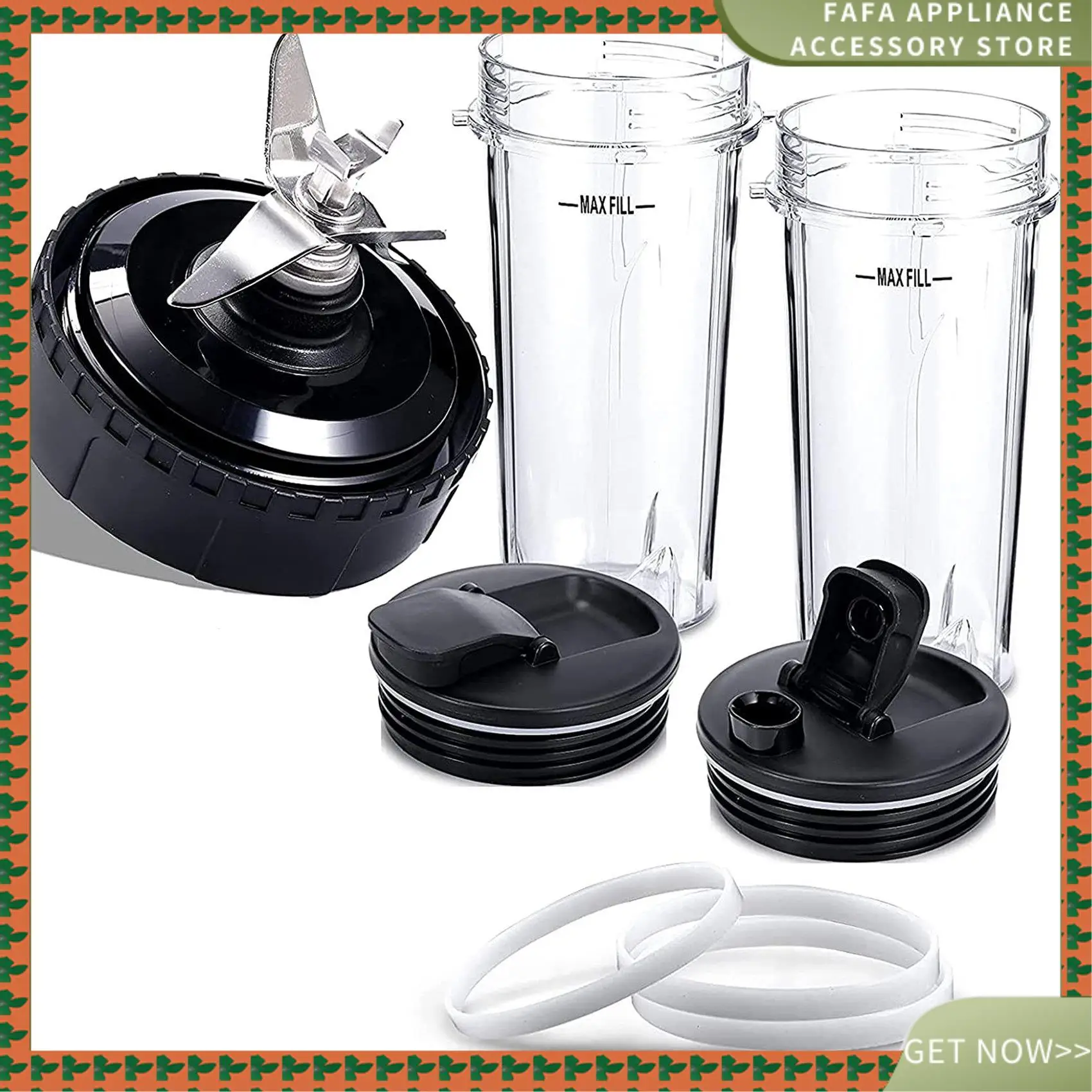 Blender Replacement Parts Compatible For Nutri Ninja,5 Fins Extractor Blade Accessories For Ninja QB3000/QB3000SSW-A70Z