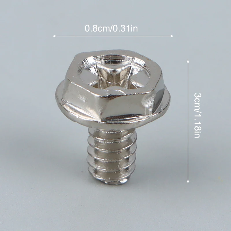 50Pcs Toothed Hex 6/32 Computer PC Case Hard Drive Motherboard Mounting Screws For Motherboard PC Case CD-ROM Hard Disk 30X8mm