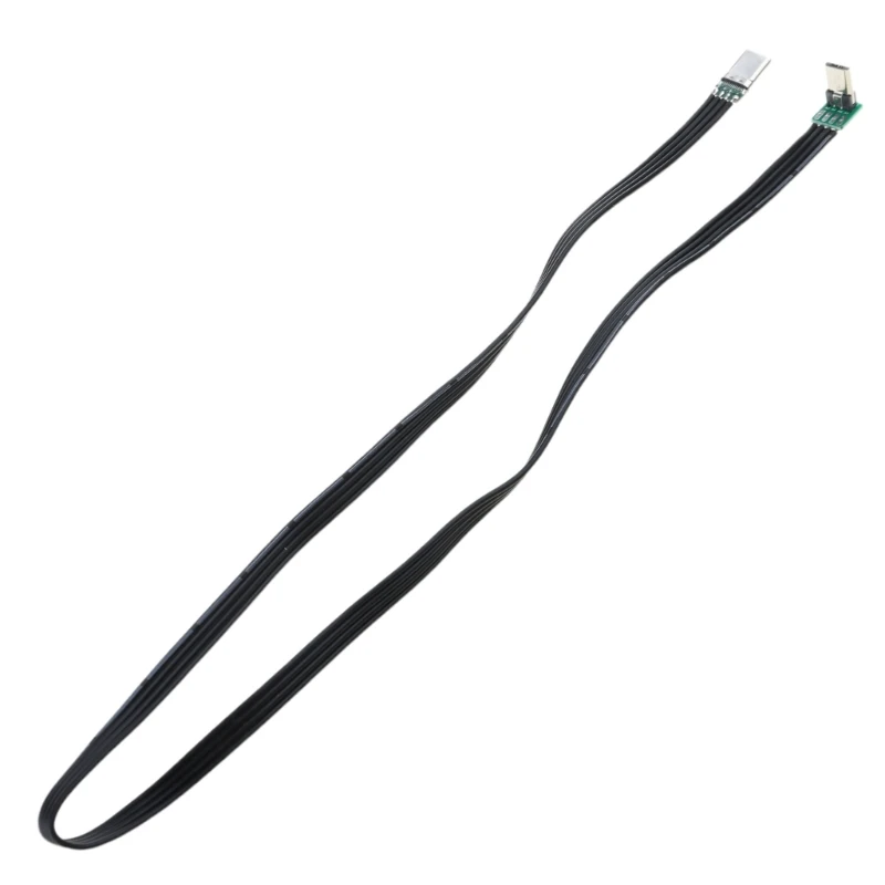 Flat Flexible Straight Up Down & Left & Right Angled 90 Degree MicroUSB to USBC Data Cable QXNF