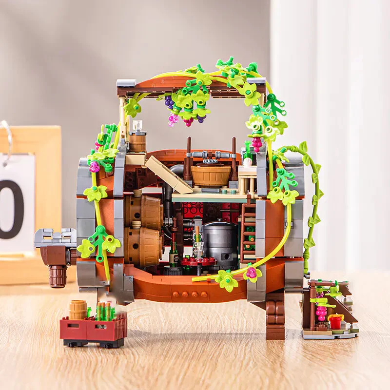 

Креативный эксперт, животное, ремесло, бочка для заваривания, строительные блоки, модель, кирпичи с фигуркой кролика, сборка, развивающие игрушки, подарок для детей