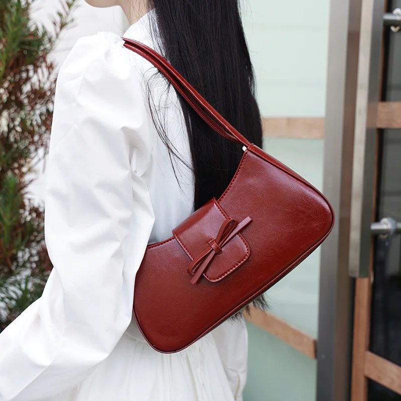 

Women Shoulder Bag 2026 Red Female Tote Bag New in Pu Leather Large Vintage Fashion Korean Woman Handbag Square Luxury Designer