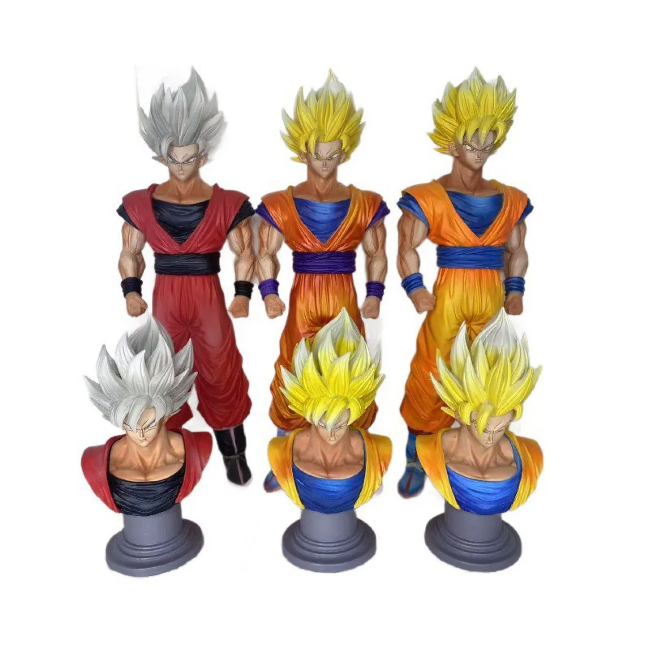 

Dragon Ball Z Anime Super 2 Goku Warrior Double Headed Action Figure Super Saiyan Statue Model Collection GK Toy Birthday Gift