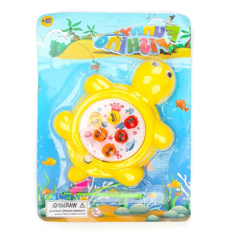 1 Set Children's Chain Up Clockwork Fishing Toy Kit Magnetic Fishing Rod Kids Baby Fishing Educational Puzzle Toys Birthday Gift
