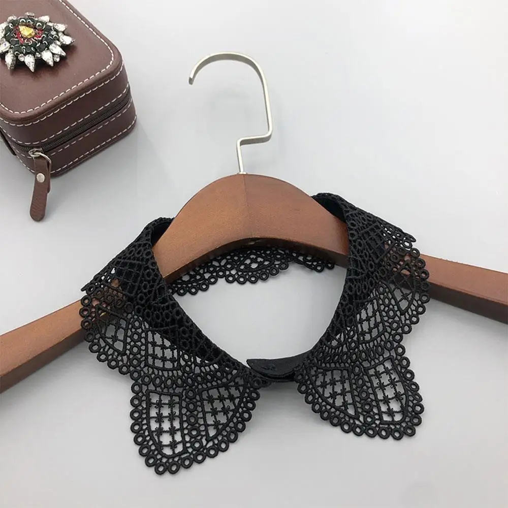 Faux col décoratif brodé pour femmes, châle ajouré, col polyvalent détachable, bretelles à la mode