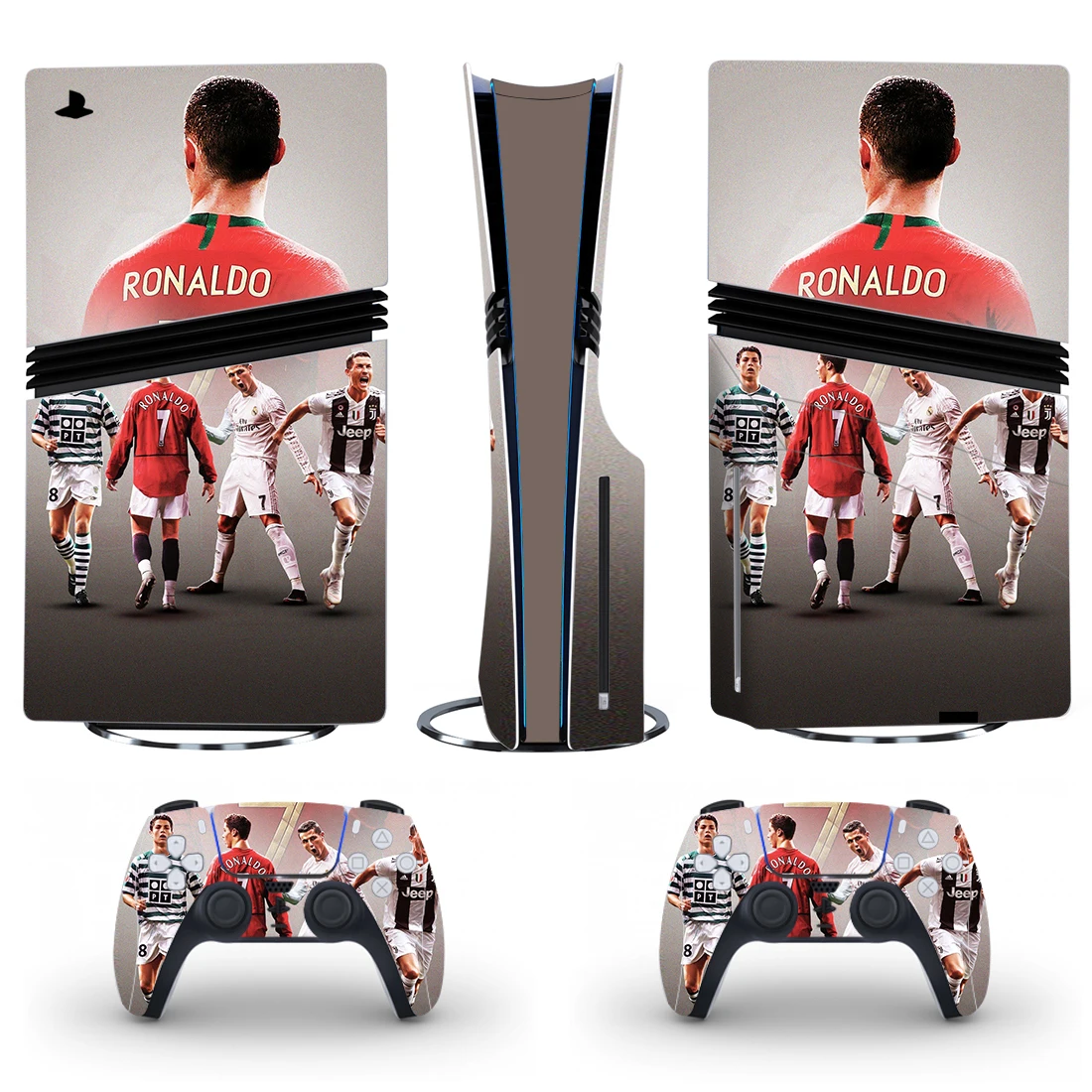 New Football Star CR7 Sports PS5 Pro Disc Skin Sticker Decal Cover for Console and Controllers PS5 Pro Disk Skin Sticker Vinyl