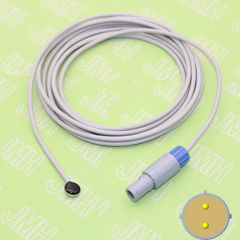 2.252 Kohm Reusable Neonate/Infant/Pediatric/Adult Skin Surface/Body Cavity/Mouth/Rectum Temperature Probe for Patient monitor