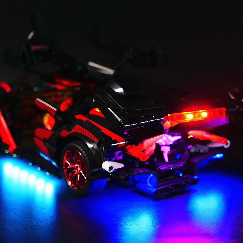 RC-スポーツカー用LEDライトキット,日曜大工,テクニカルカー,ブロックなしのLEDライトのみ,モデル88301