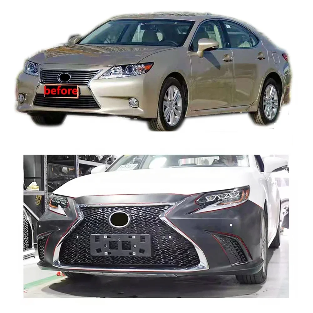 

Car Bodykit Face Kit For 2013 2014 Lexus ES250 Upgrade 2018-2020 Style For LEXUS ES300 Old Upgrade New Full Set PP Plastic Kits